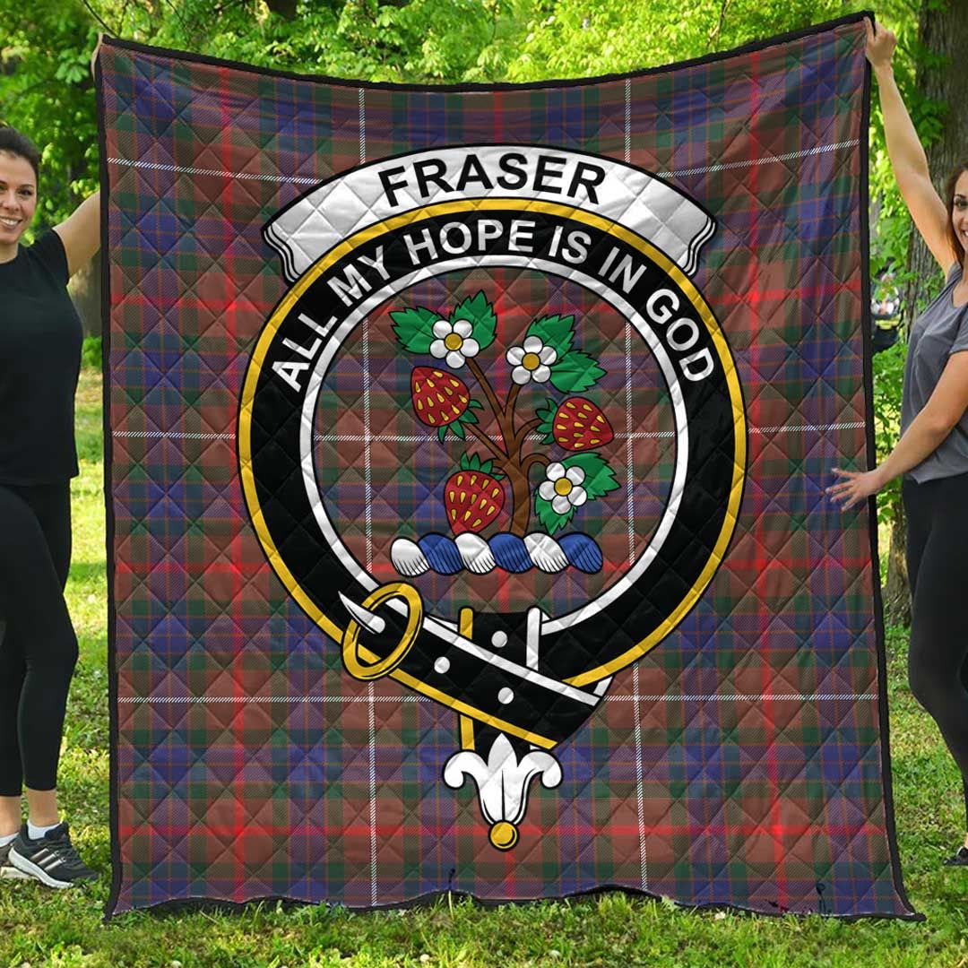 Fraser Hunting Modern Tartan Crest Quilt