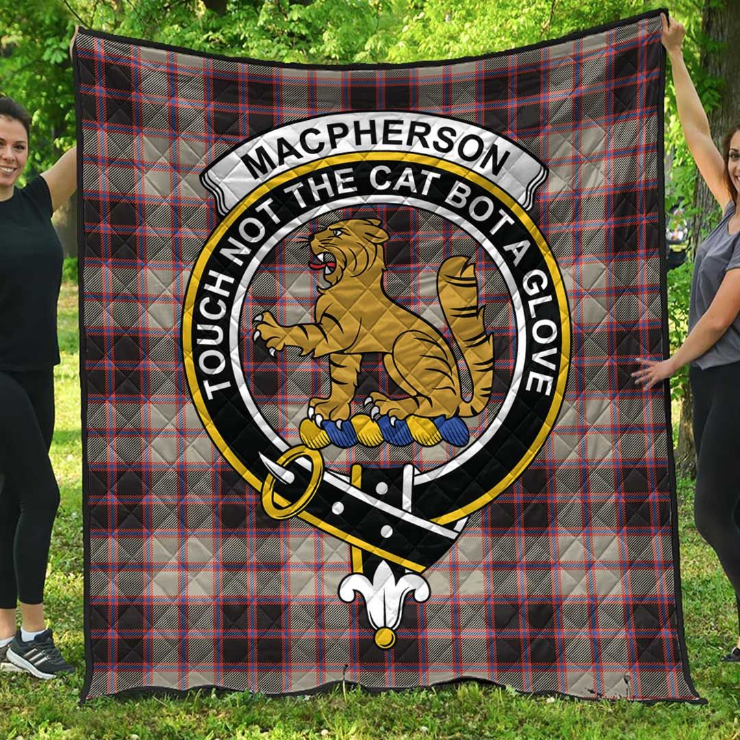 MacPherson Hunting Ancient Tartan Crest Quilt