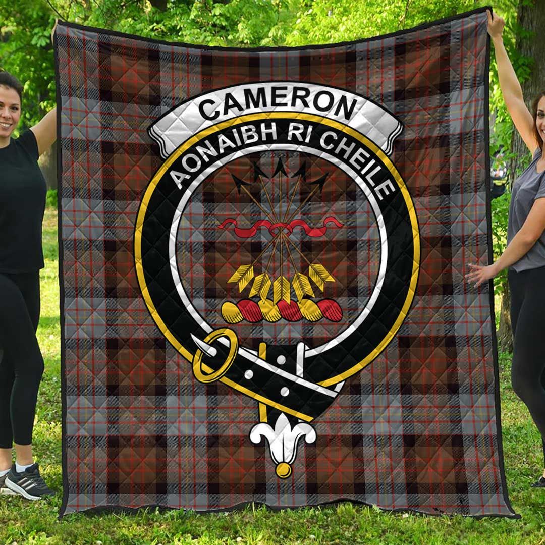 Cameron of Erracht Weathered Tartan Crest Quilt