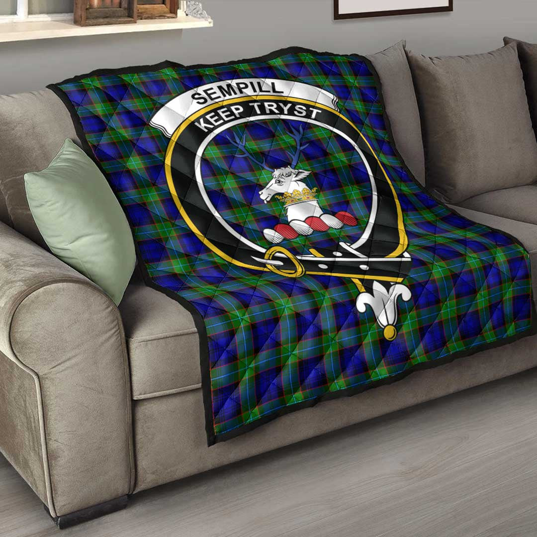 Sempill Modern Tartan Crest Quilt