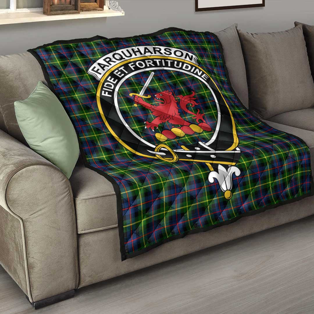 Farquharson Modern Tartan Crest Quilt