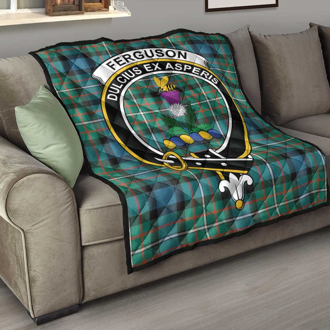 FERGUSON ANCIENT Tartan Crest Quilt