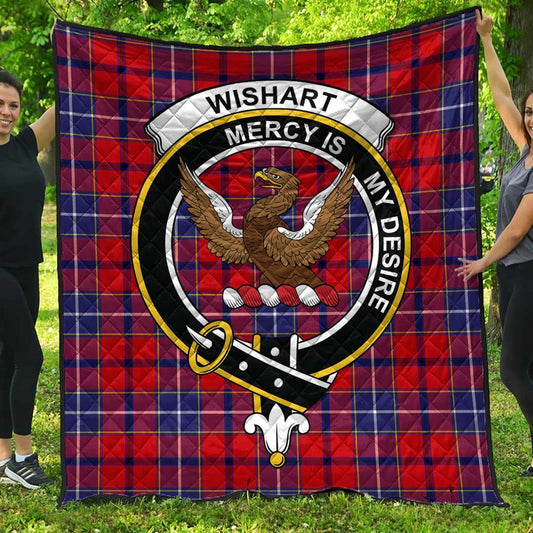 Wishart Dress Tartan Crest Quilt