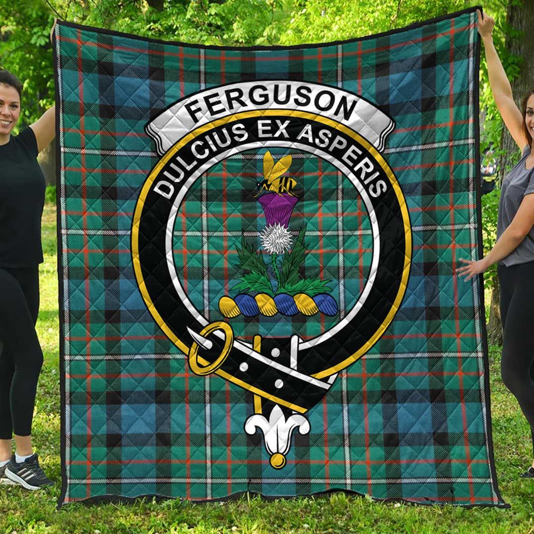 FERGUSON ANCIENT Tartan Crest Quilt