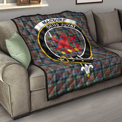 MacDuff Hunting Ancient Tartan Crest Quilt