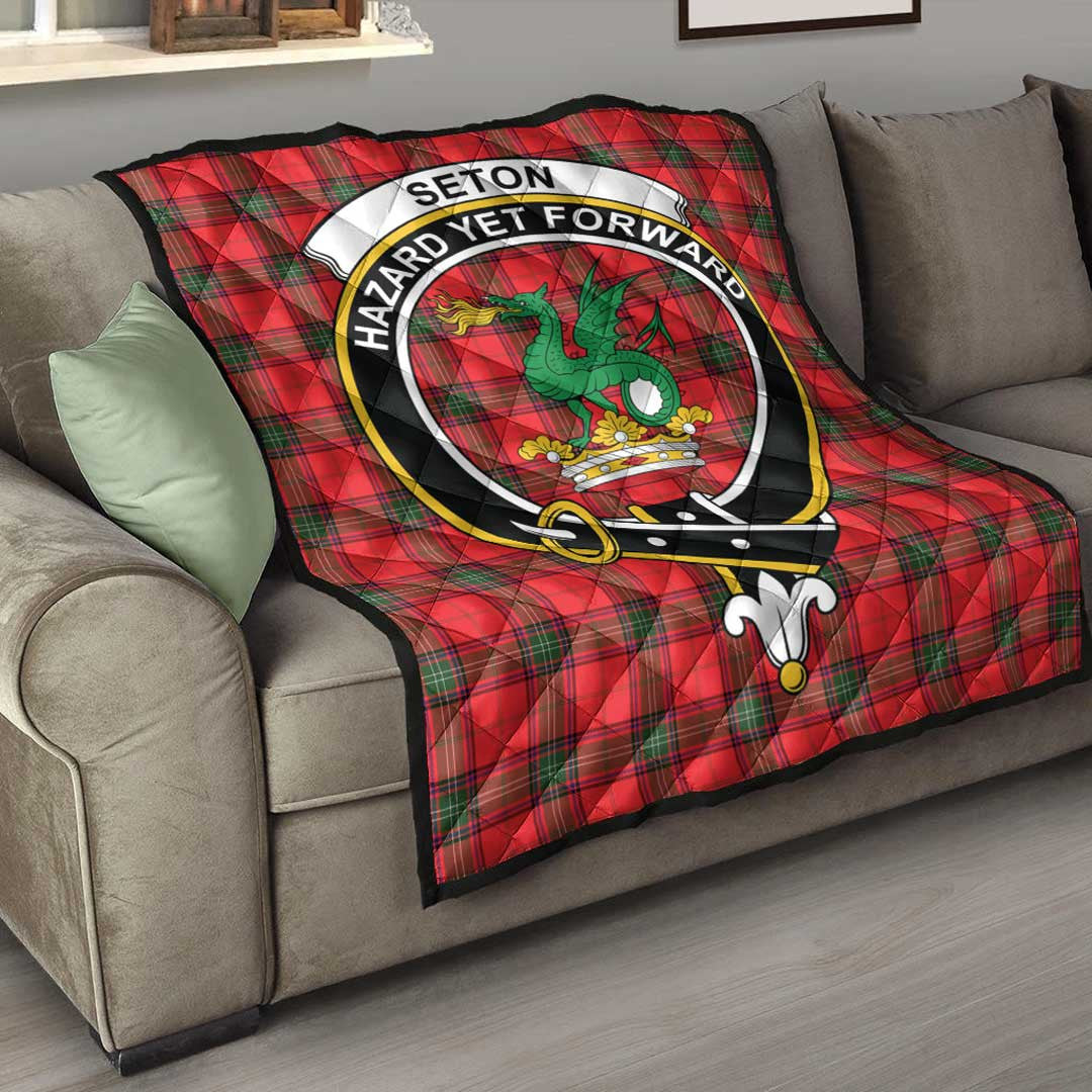 Seton Modern Tartan Crest Quilt