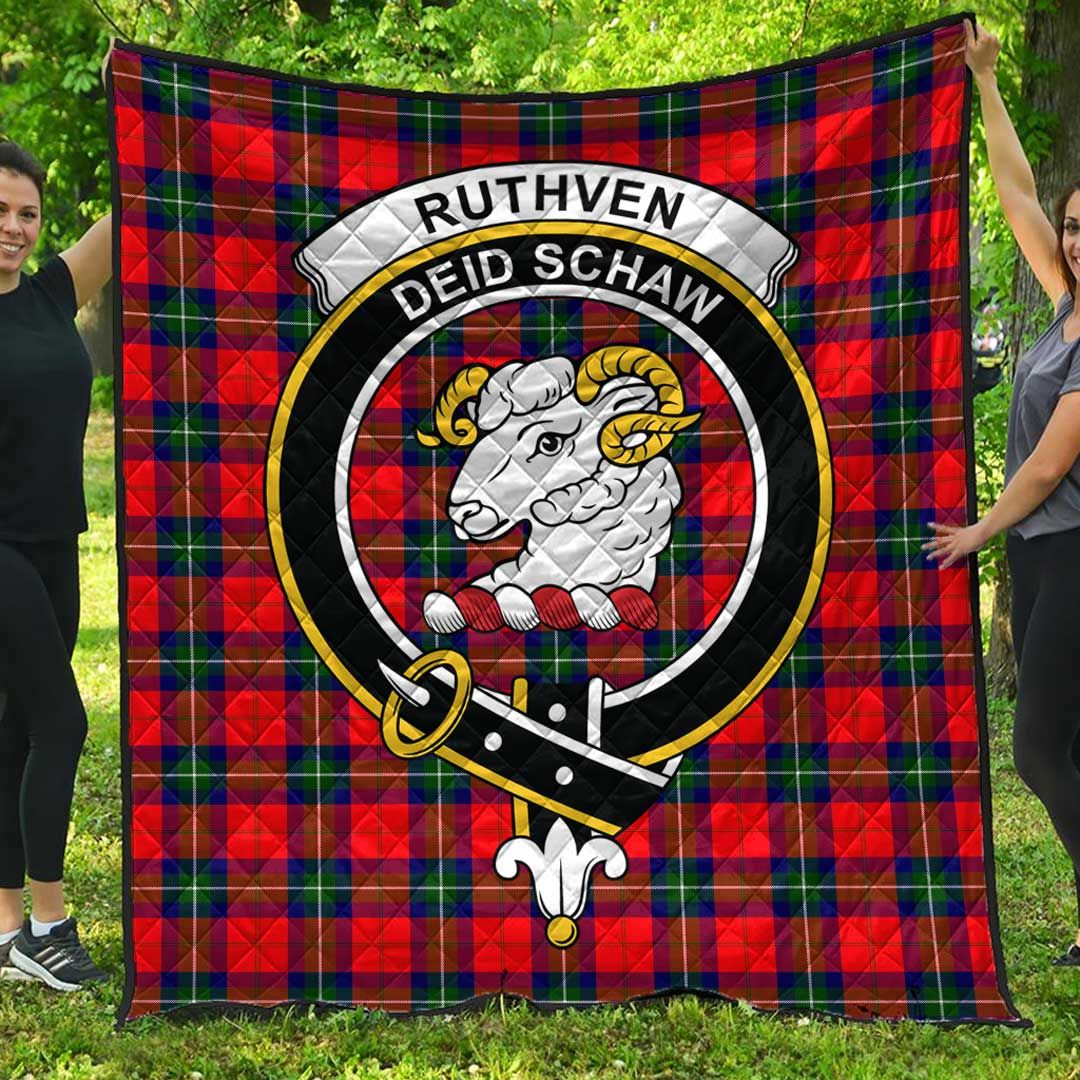 Ruthven Modern Tartan Crest Quilt