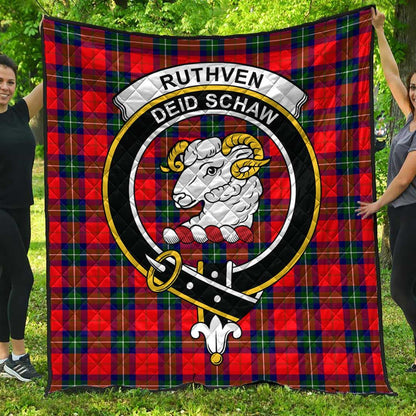 Ruthven Modern Tartan Crest Quilt