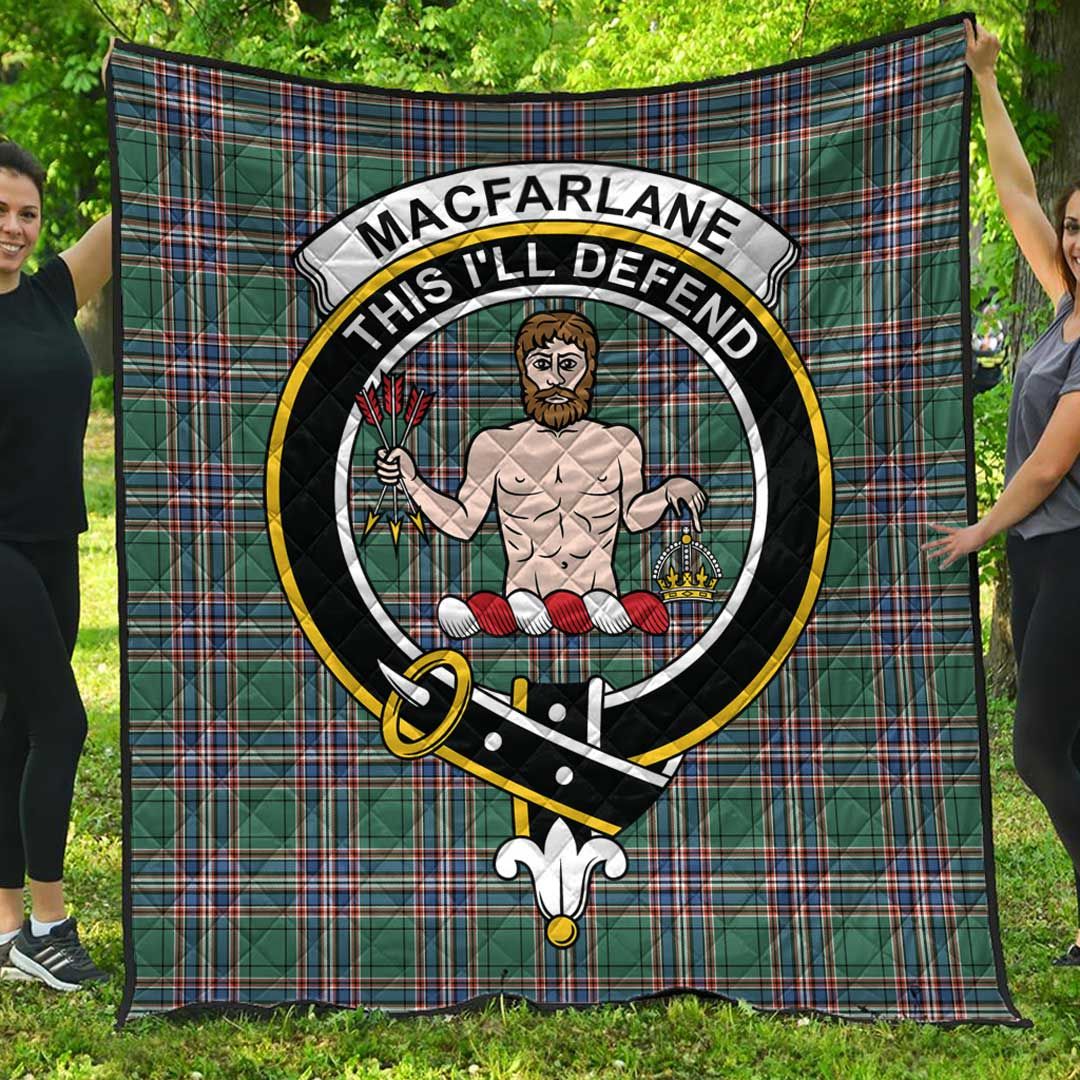 MacFarlane Hunting Ancient Tartan Crest Quilt