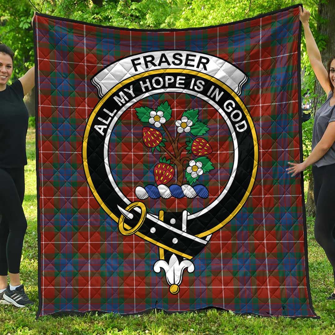 Fraser Ancient Tartan Crest Quilt