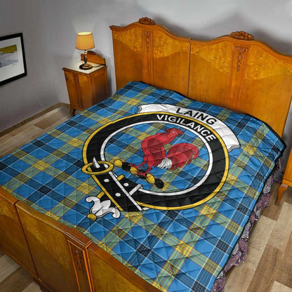 Laing Tartan Crest Quilt