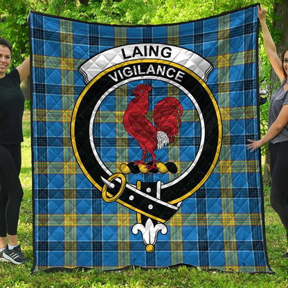 Laing Tartan Crest Quilt