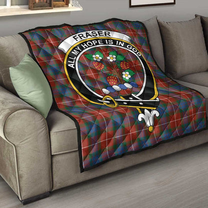 Fraser Ancient Tartan Crest Quilt