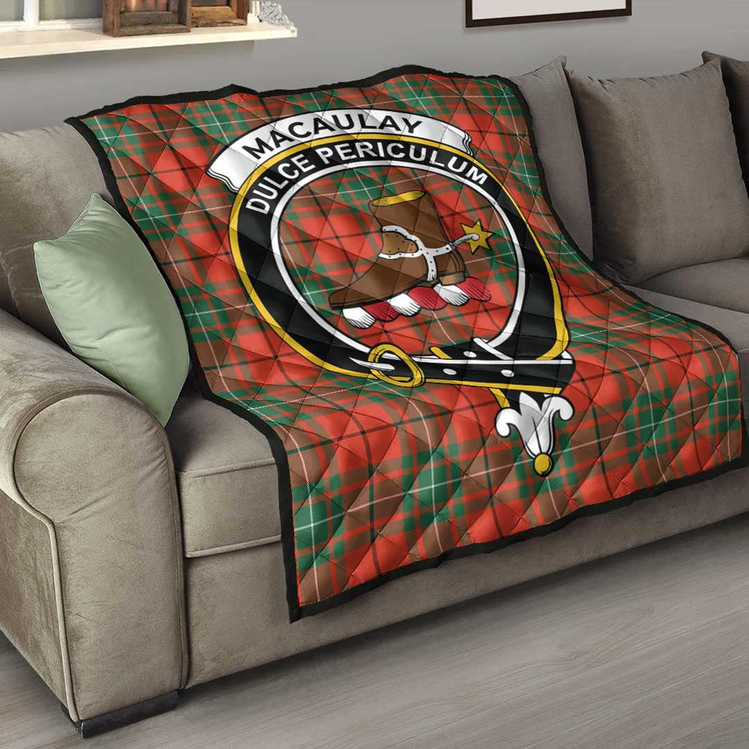 MacAulay Ancient Tartan Crest Quilt