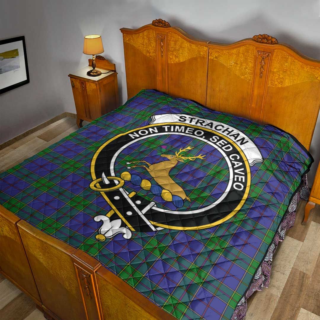 Strachan Tartan Crest Quilt