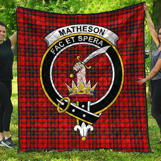 Matheson Modern Tartan Crest Quilt