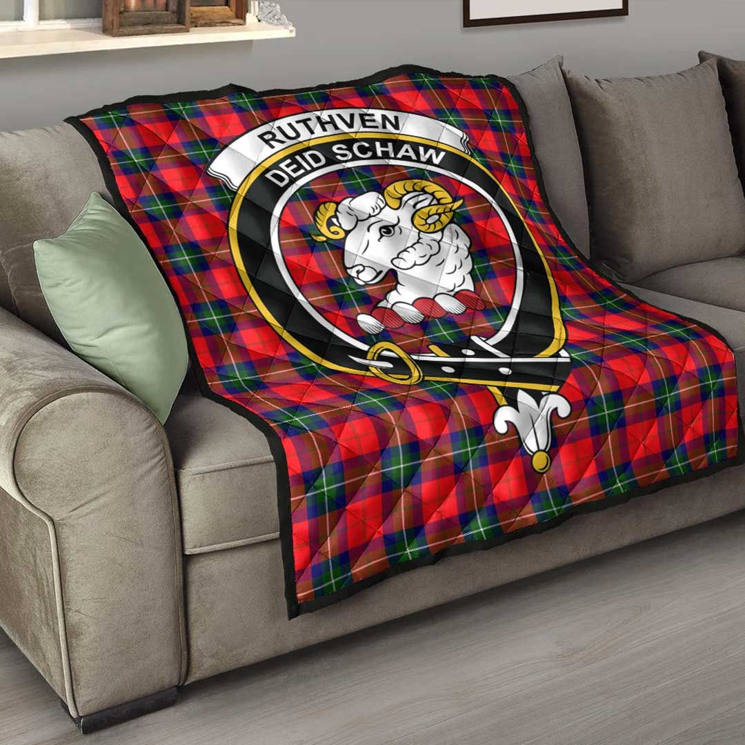 Ruthven Modern Tartan Crest Quilt