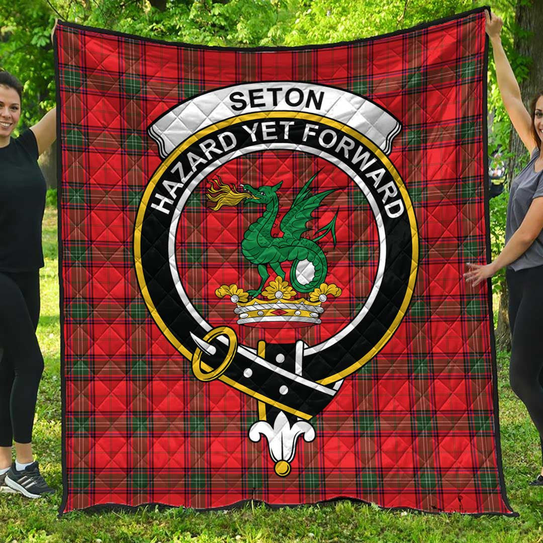 Seton Modern Tartan Crest Quilt