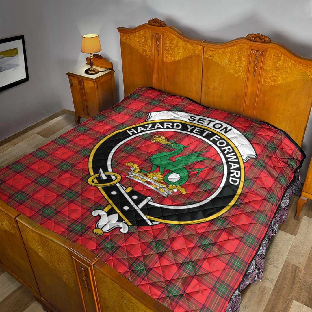 Seton Modern Tartan Crest Quilt