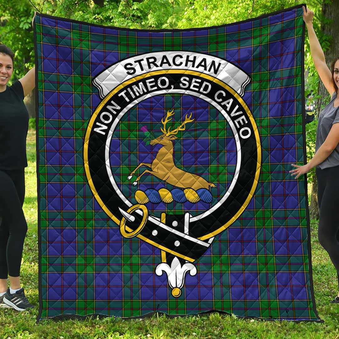 Strachan Tartan Crest Quilt