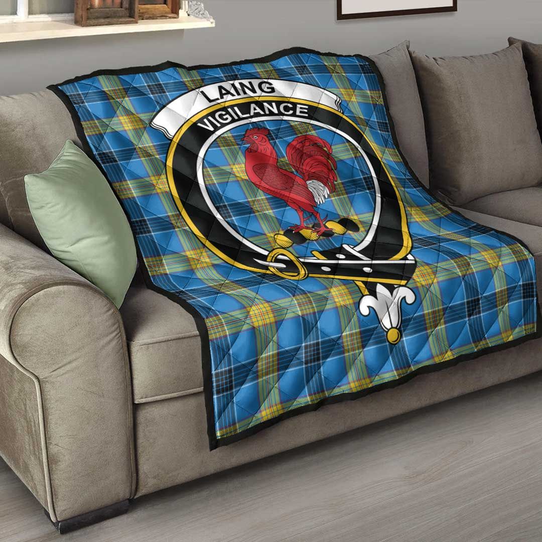 Laing Tartan Crest Quilt