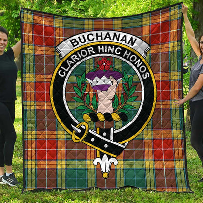 Buchanan Old Sett Tartan Crest Quilt