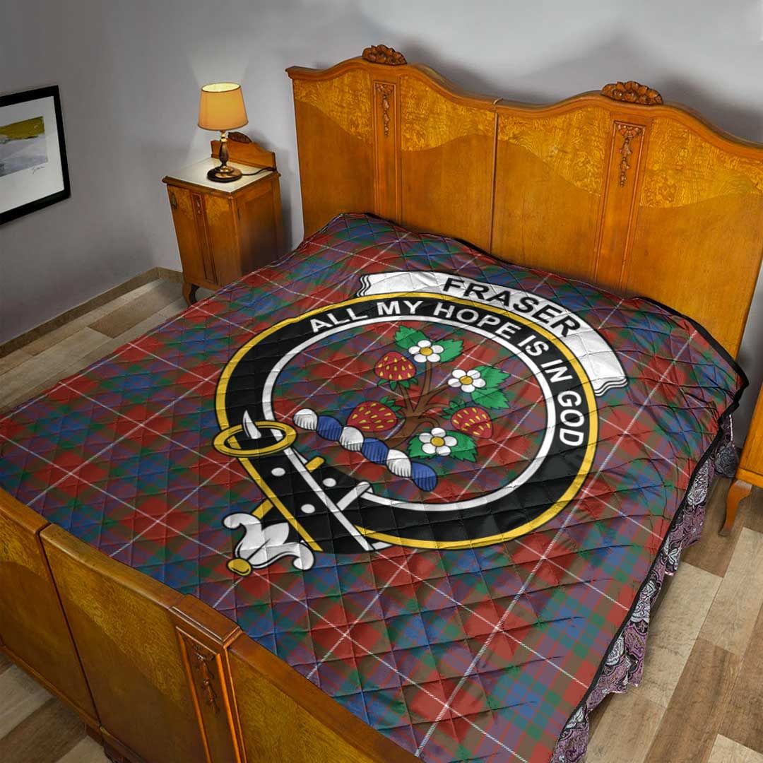 Fraser Ancient Tartan Crest Quilt