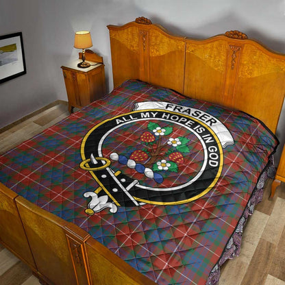 Fraser Ancient Tartan Crest Quilt