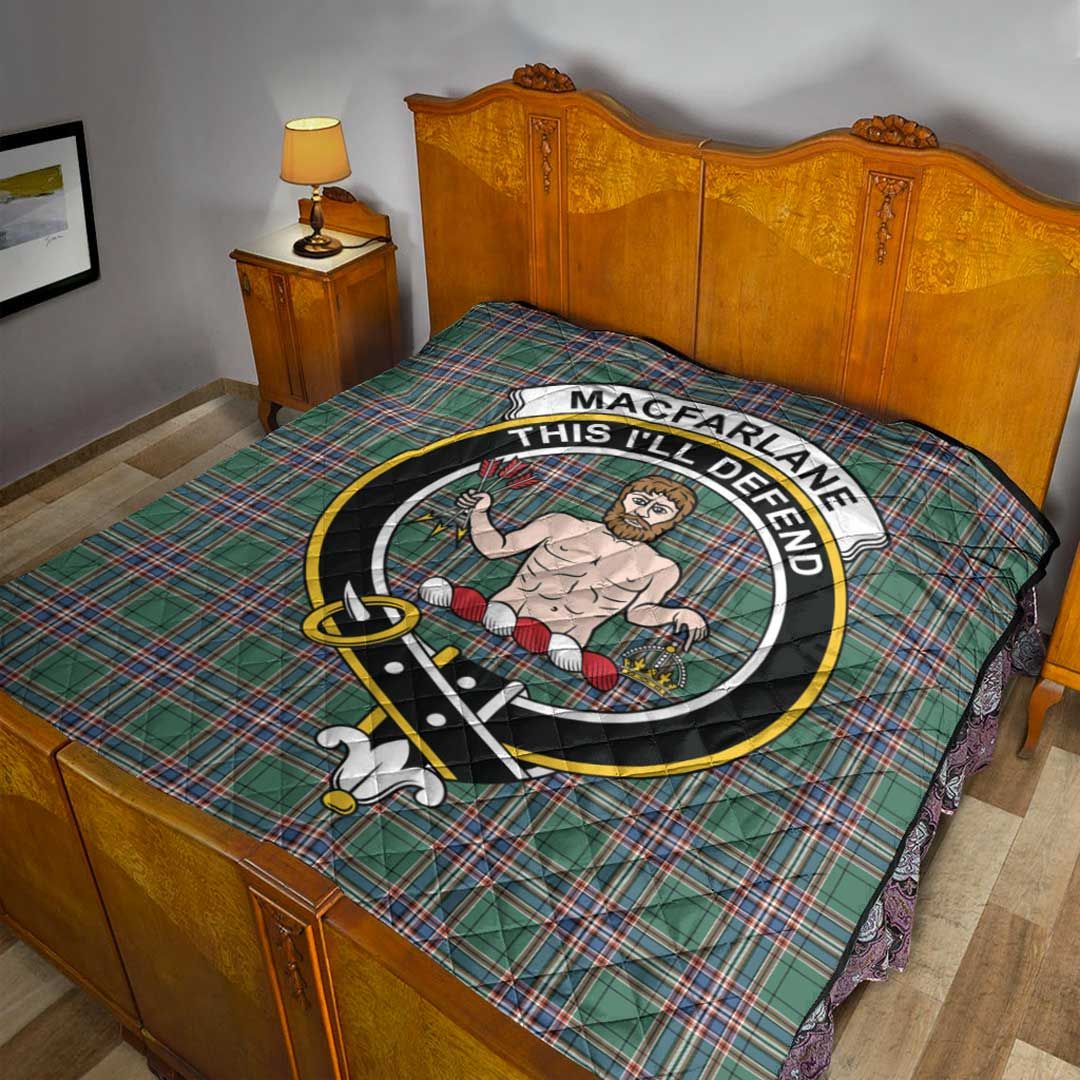 MacFarlane Hunting Ancient Tartan Crest Quilt