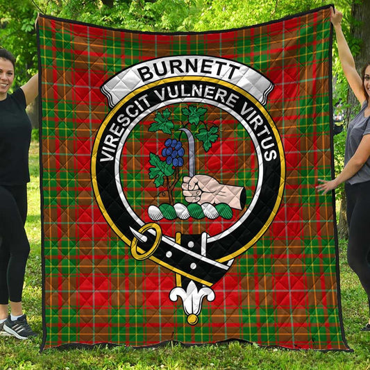 Burnett Ancient Tartan Crest Quilt