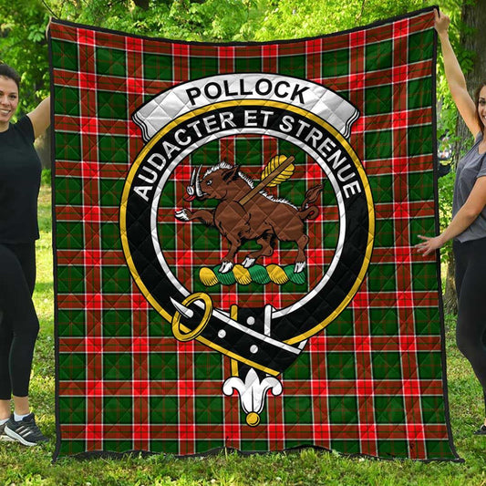 Pollock Modern Tartan Crest Quilt