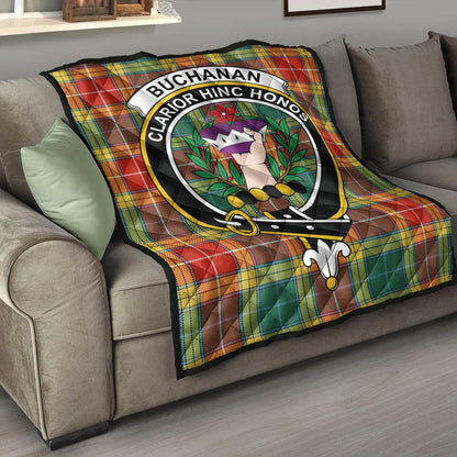 Buchanan Old Sett Tartan Crest Quilt