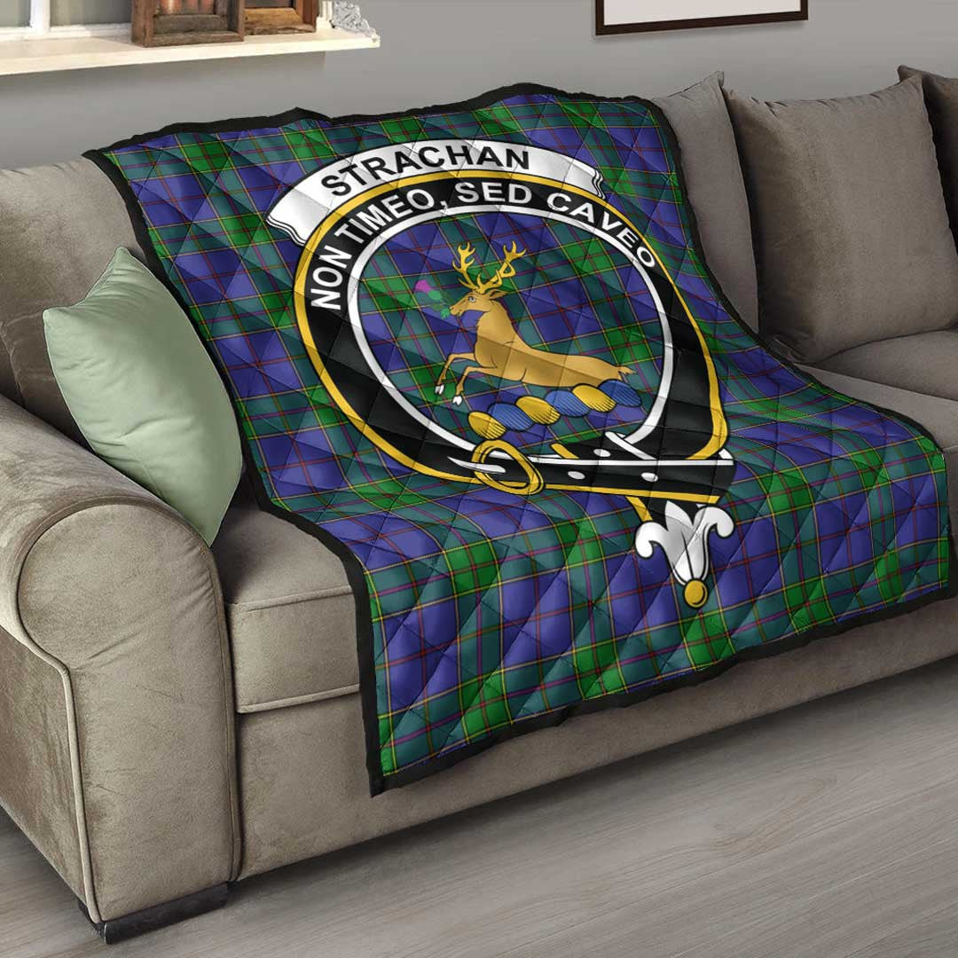 Strachan Tartan Crest Quilt