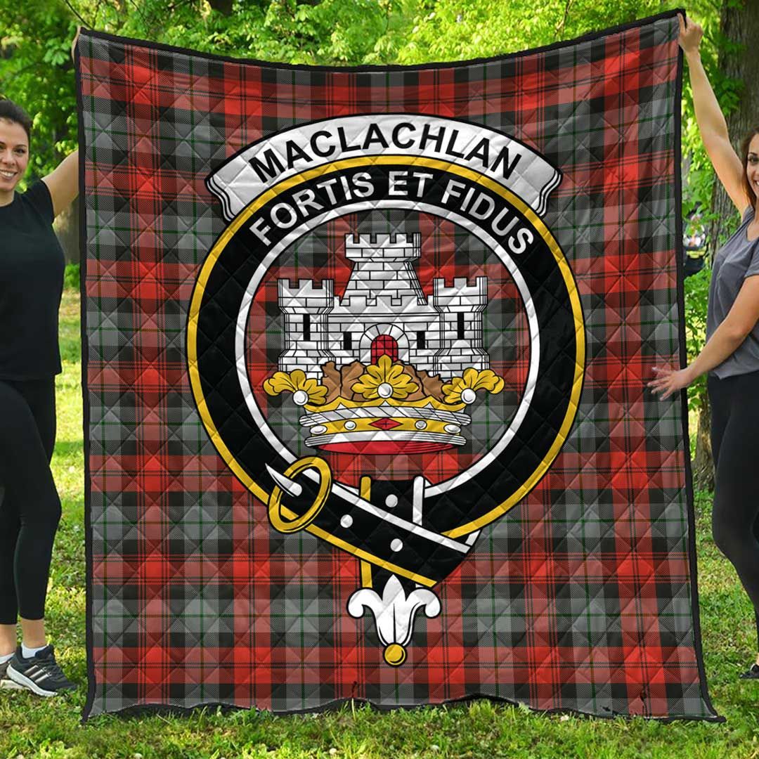 MacLachlan Weathered Tartan Crest Quilt