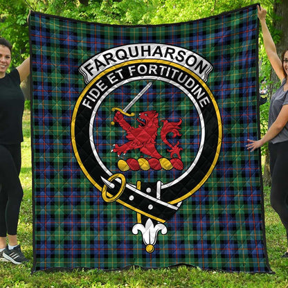 Farquharson Ancient Tartan Crest Quilt