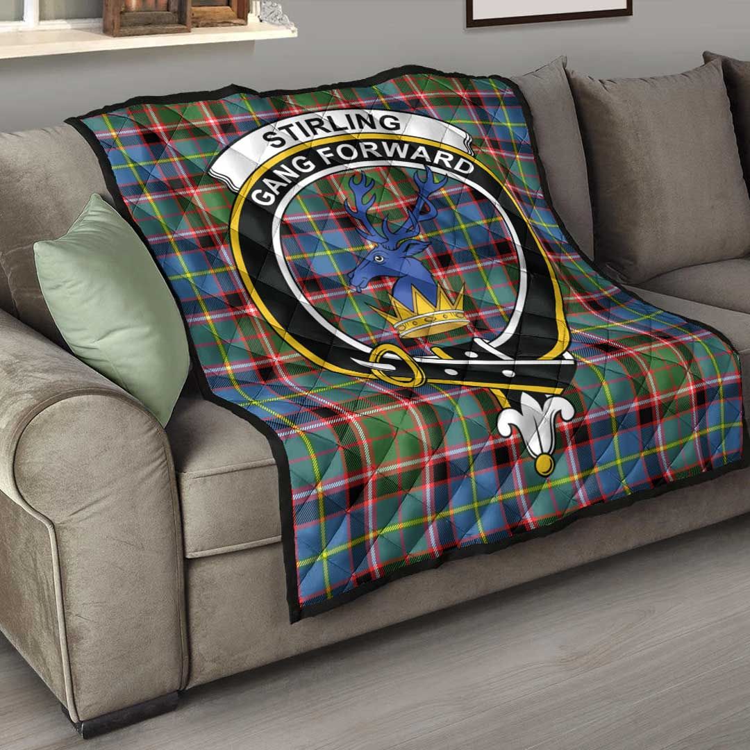 Stirling & Bannockburn District Tartan Crest Quilt