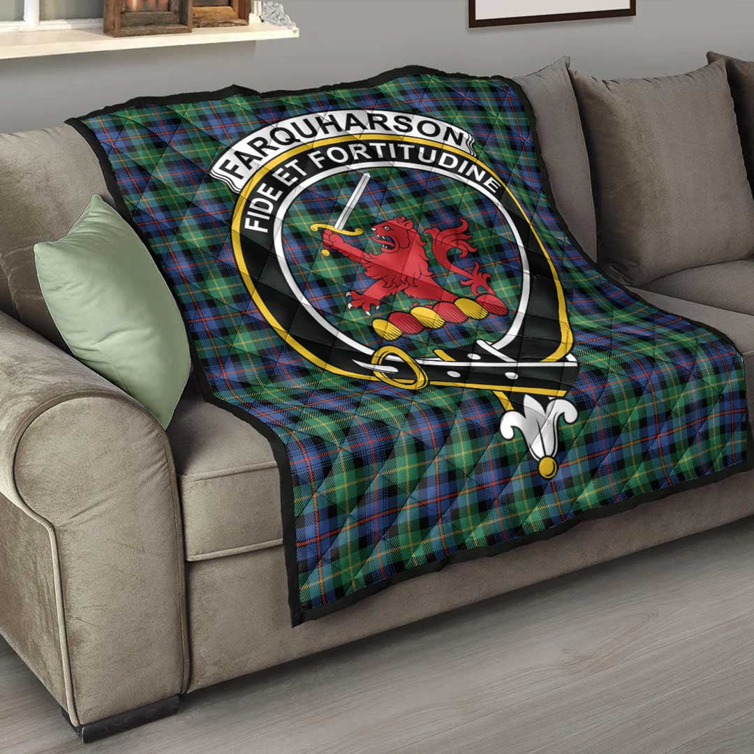 Farquharson Ancient Tartan Crest Quilt