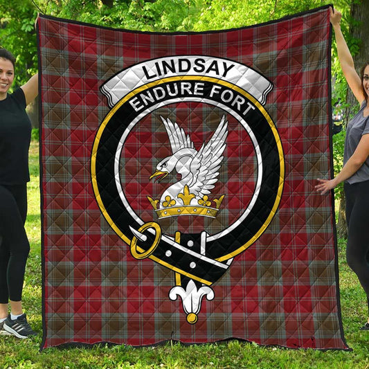 Lindsay Weathered Tartan Crest Quilt