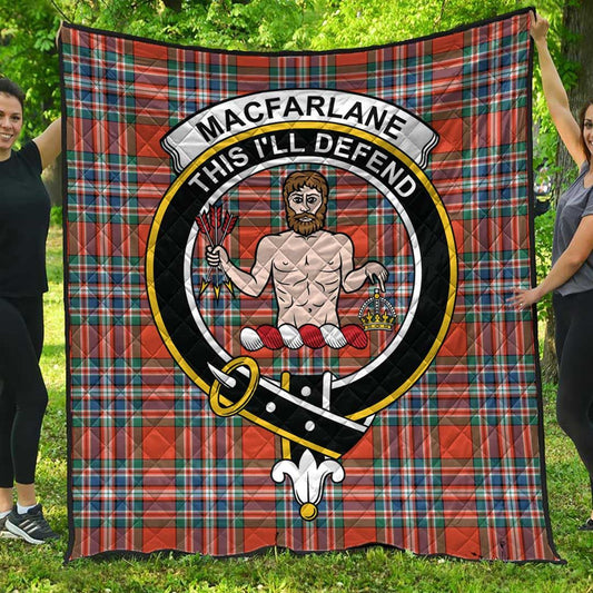 MacFarlane Ancient Tartan Crest Quilt