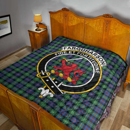 Farquharson Ancient Tartan Crest Quilt