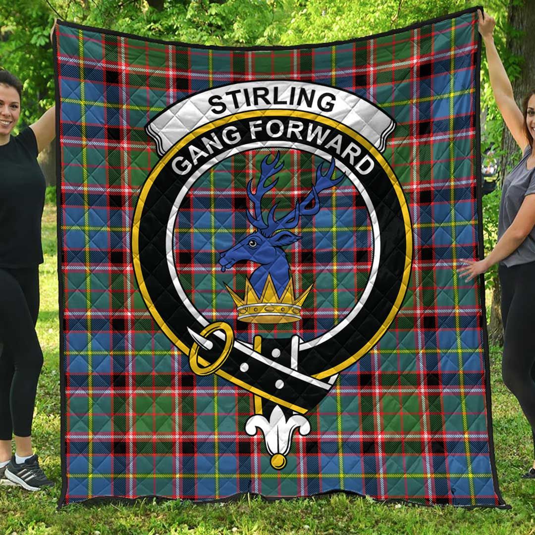 Stirling & Bannockburn District Tartan Crest Quilt