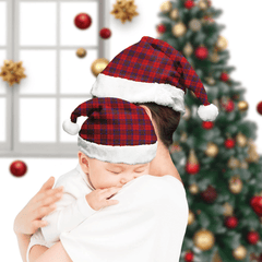 Leslie Modern Tartan Plaid Christmas Hat