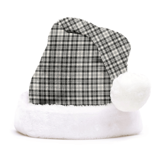 Scott Black & White Ancient Tartan Plaid Christmas Hat