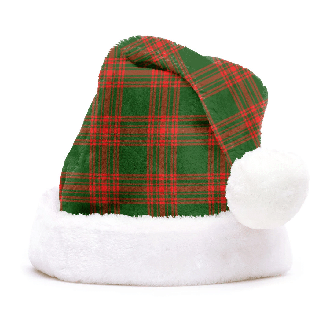 Menzies Green Modern Tartan Plaid Christmas Hat