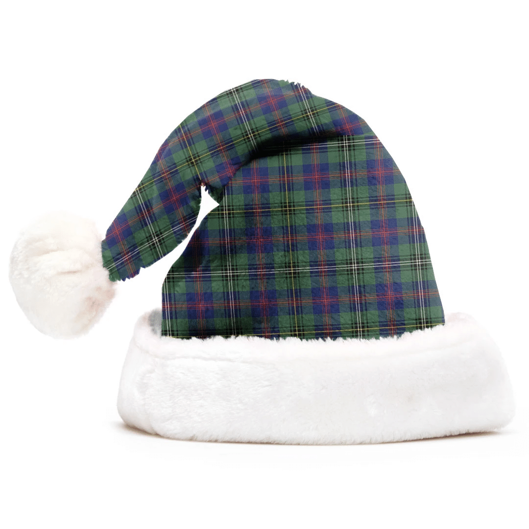 Wood Modern Tartan Plaid Christmas Hat