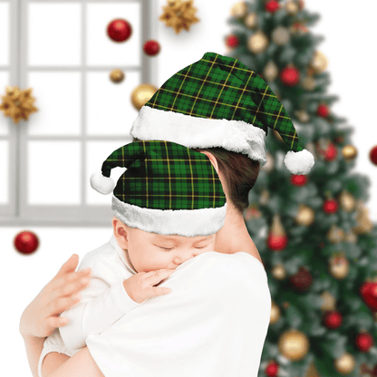 Wallace Hunting - Green Tartan Plaid Christmas Hat