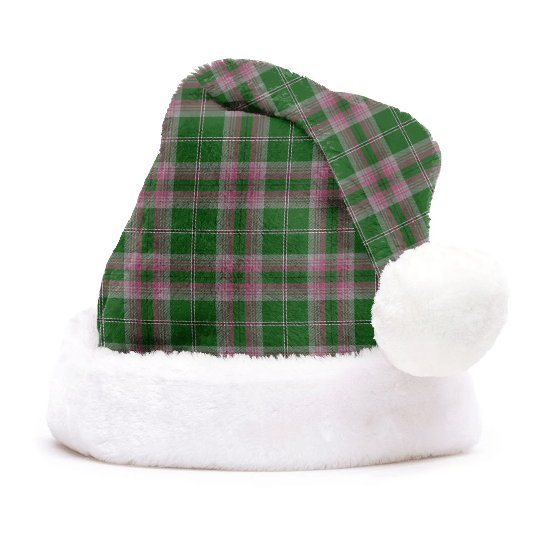 Gray Tartan Plaid Christmas Hat