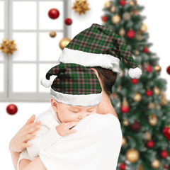 Gray Tartan Plaid Christmas Hat