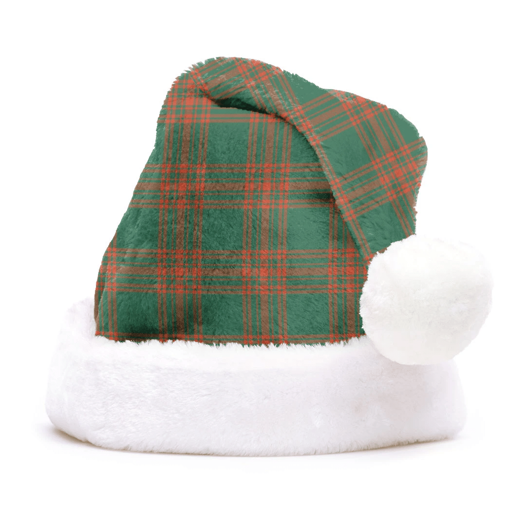 Menzies Green Ancient Tartan Plaid Christmas Hat