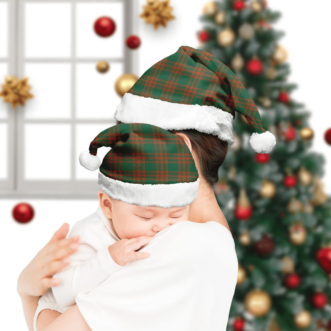 Menzies Green Ancient Tartan Plaid Christmas Hat